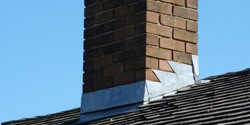 New flashing on chimney stack