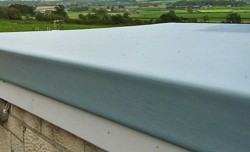 Smooth flat fibreglass roofing